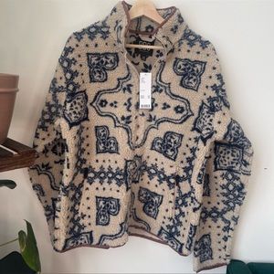 Urban Outfitters BDG damask Sherpa fleece jacket